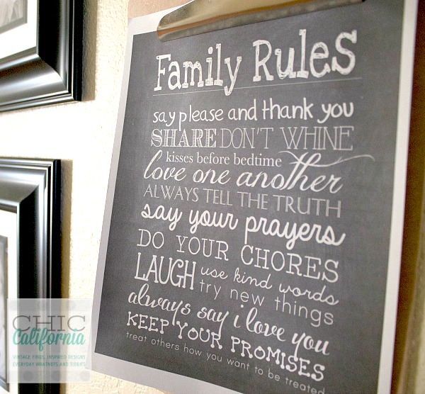 family rules printable