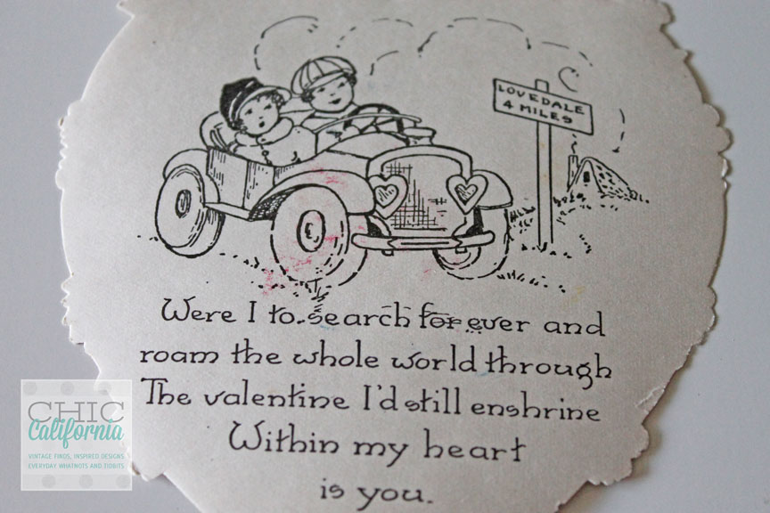 Inside of Vintage Valentine
