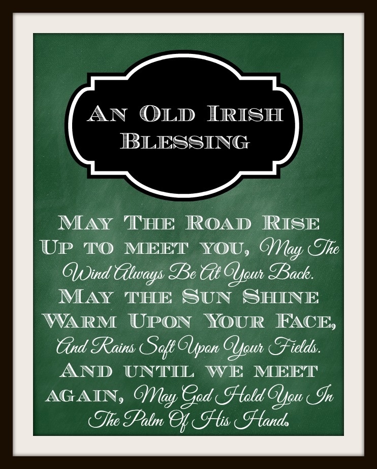 An Old Irish Blessing Printable