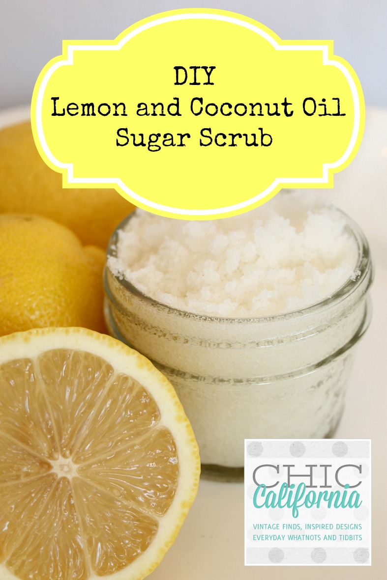 DIY Lemon and Coconut Oil Sugar scrub