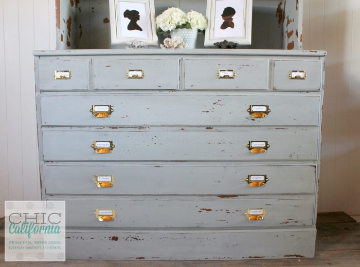 Gray Hutch Makeover by Chic California