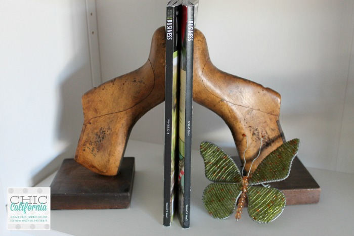 vintage shoe form book ends- Chic California