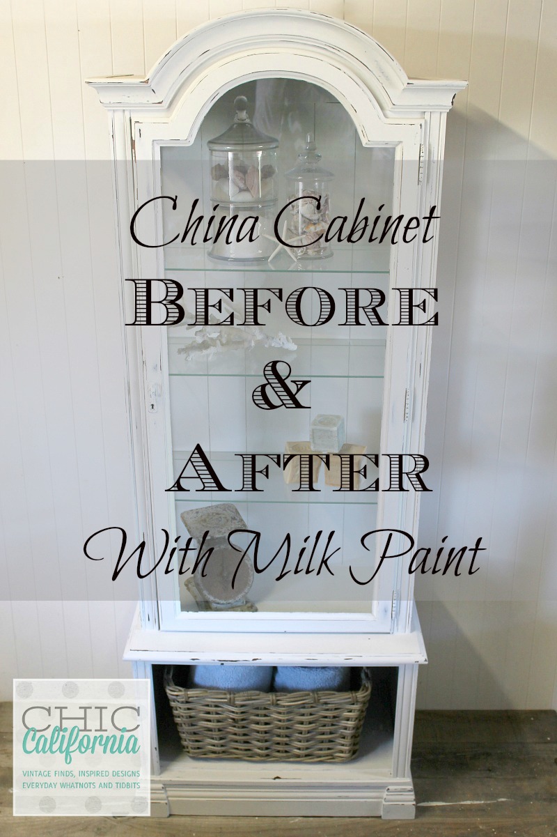 China Cabinet Before and After: Milk Paint Transformation