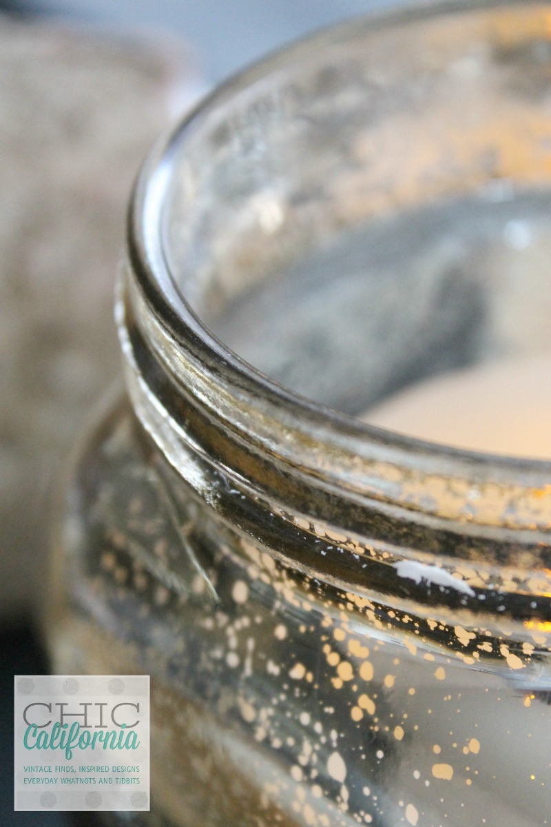 mercury glass candle
