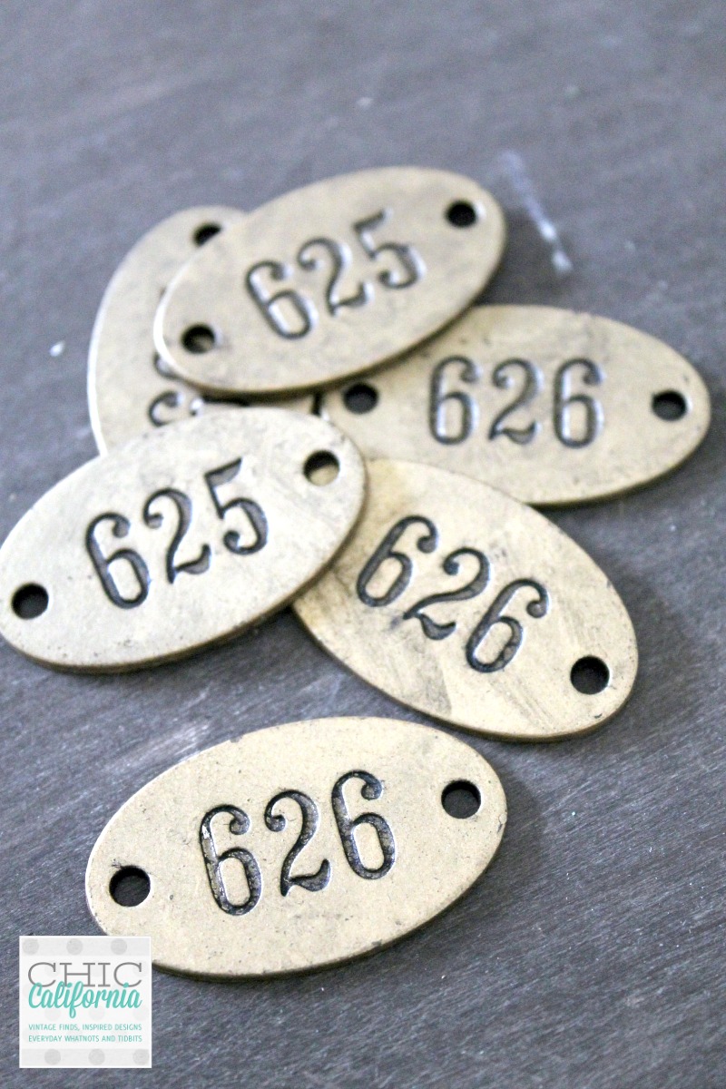 Small Pewter Vintage Tags