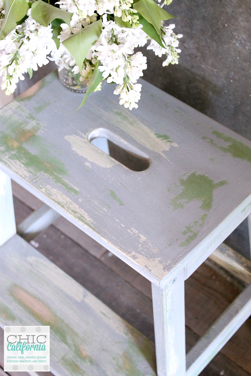 vintage inspired ikea step stool