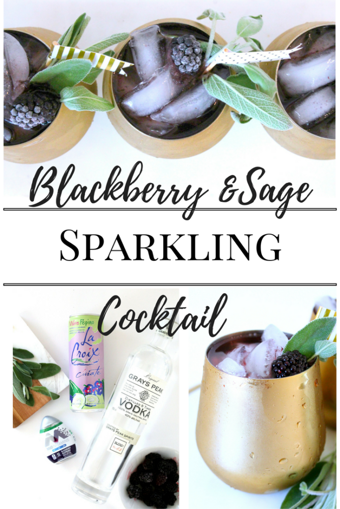 Blackberry and Sage Sparkling Cocktail Low Carb