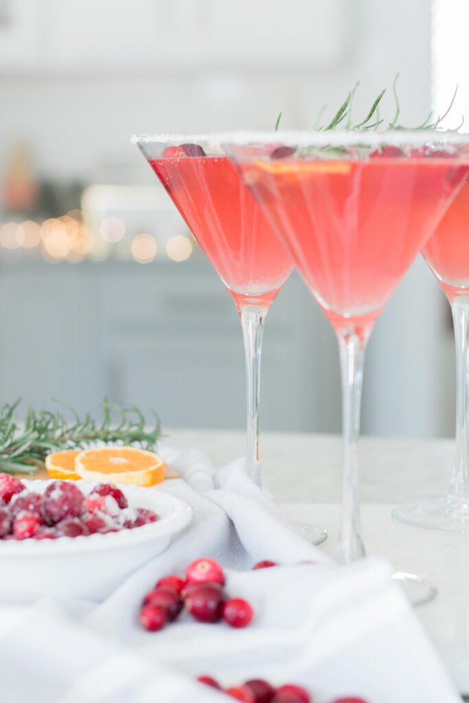 Low Carb Sugared Cranberry Vodka Fiz| The Perfect Low Carb Cocktail | AE Home & Style (ChicCalifornia)
